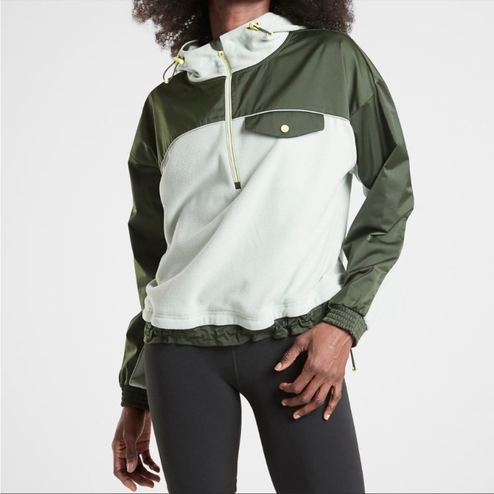 Athleta Green Zion Microfleece 1/4 Zip (XSP)